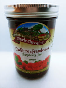 Délices de Marie-Christine - Confiture de framboises 500 ml